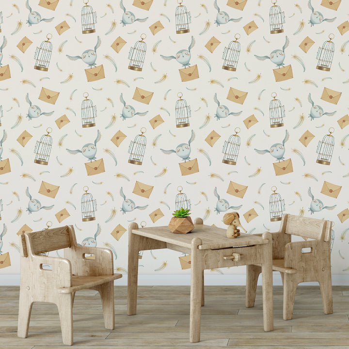 Harry potter peel and stick nursery wallpaper, removable, harry potter nursery wallpaper, peel and stick, pre-pasted wallpaper.