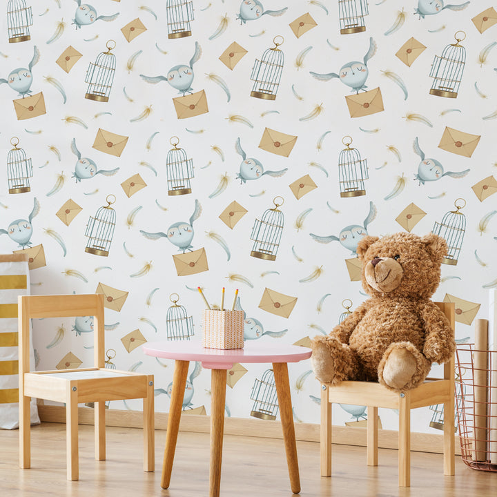 Harry potter peel and stick nursery wallpaper, removable, harry potter nursery wallpaper, peel and stick, pre-pasted wallpaper.
