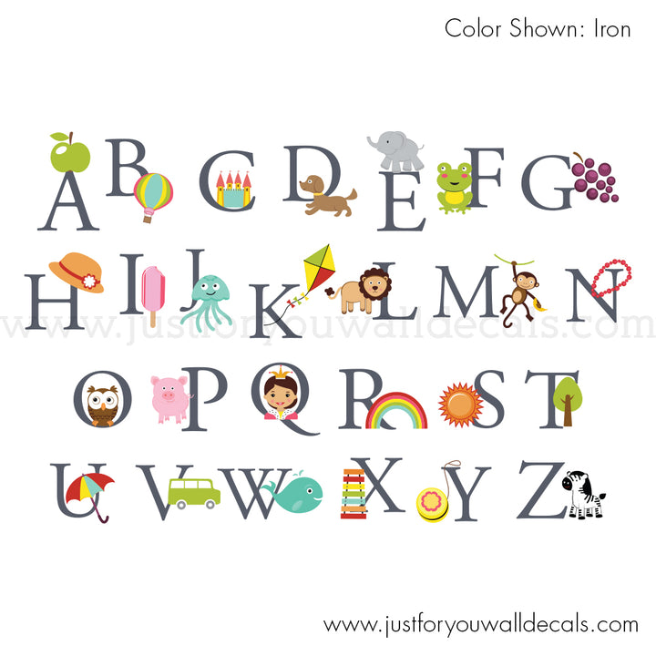 alphabet wall decal