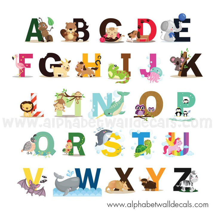 alphabet wall decals