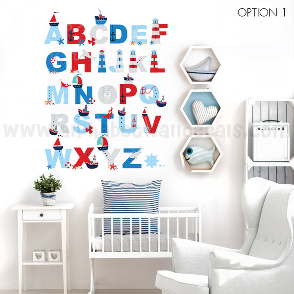 alphabet wall decal