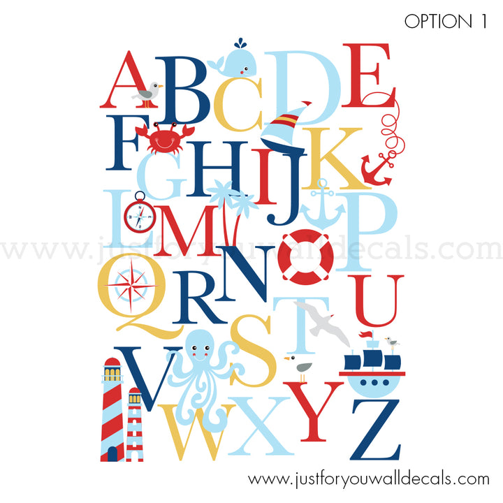 alphabet wall decal