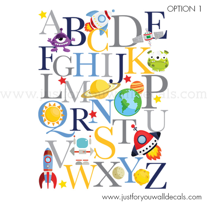 alphabet wall decal