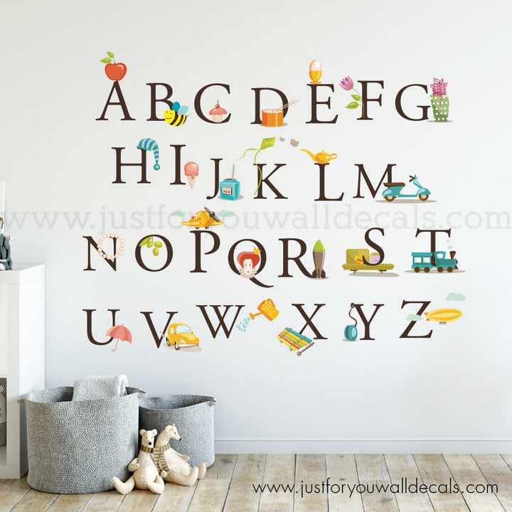 alphabet wall decal