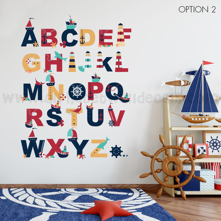 alphabet wall decal