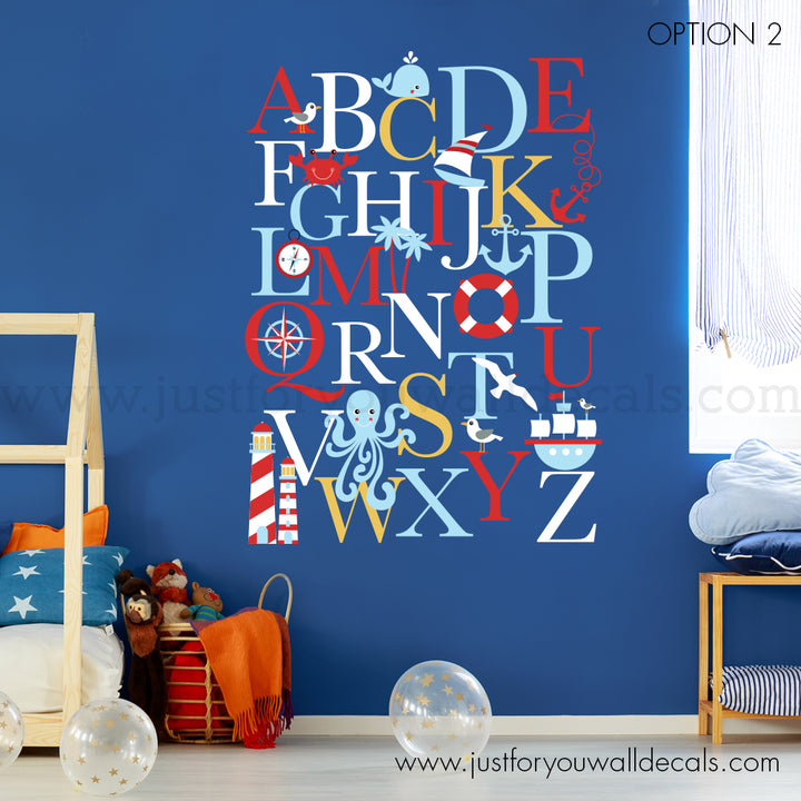 alphabet wall decal