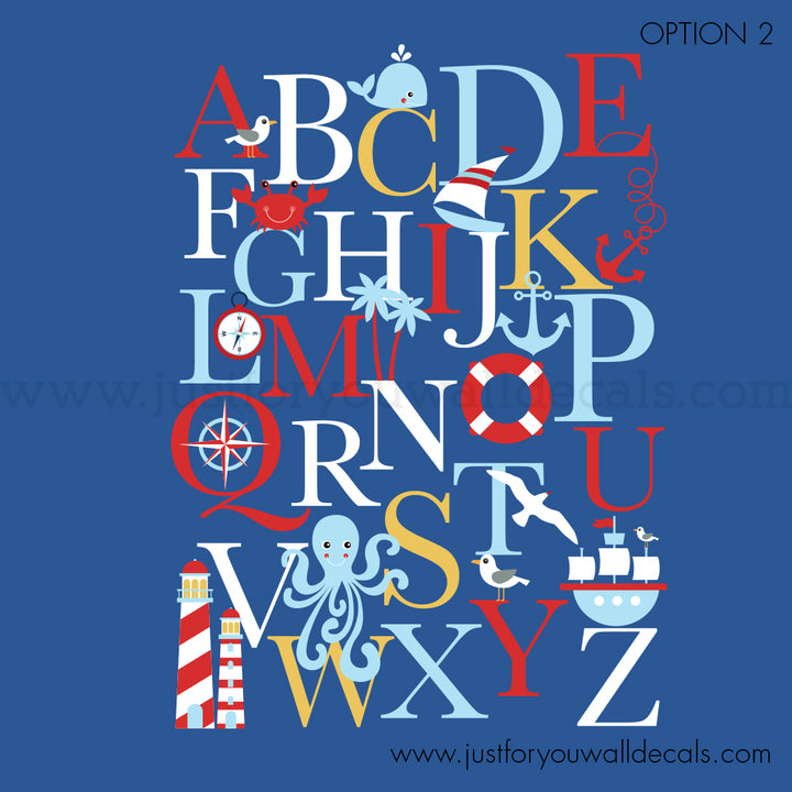 alphabet wall decal