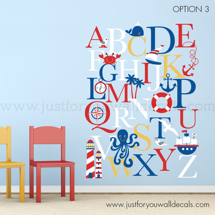 alphabet wall decal