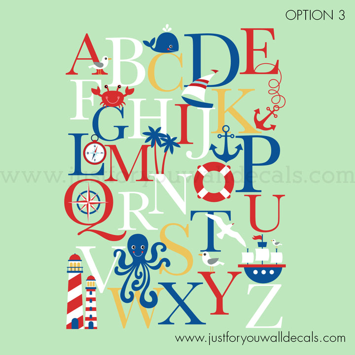 alphabet wall decal