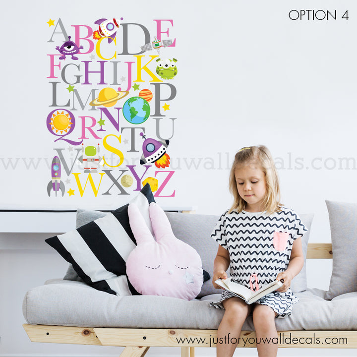 alphabet wall decal