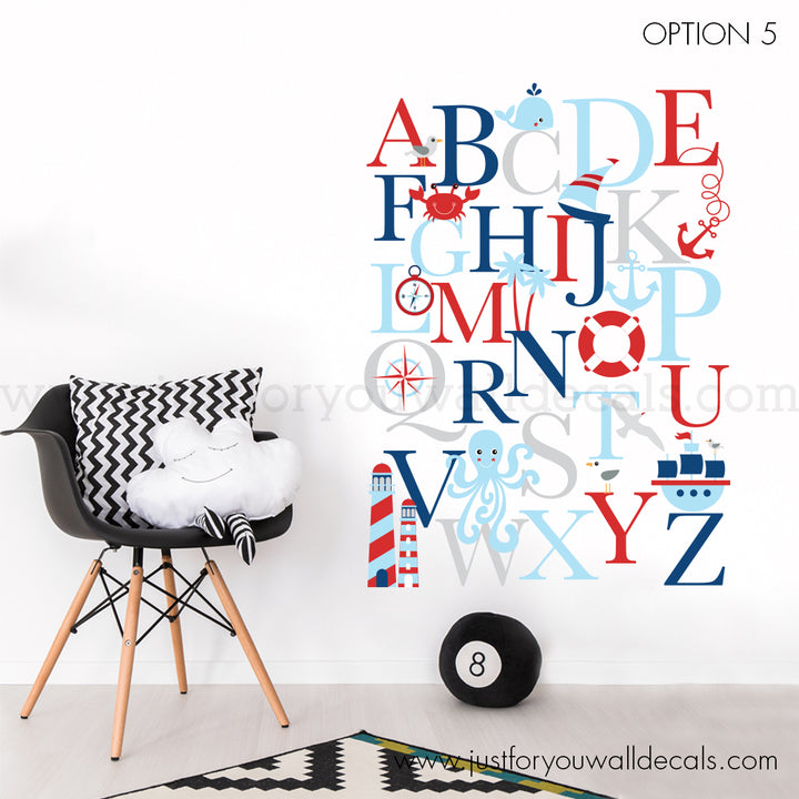 alphabet wall decal