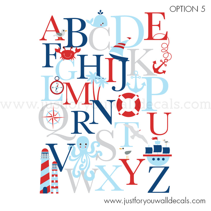 alphabet wall decal