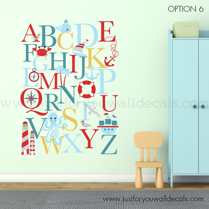 alphabet wall decal