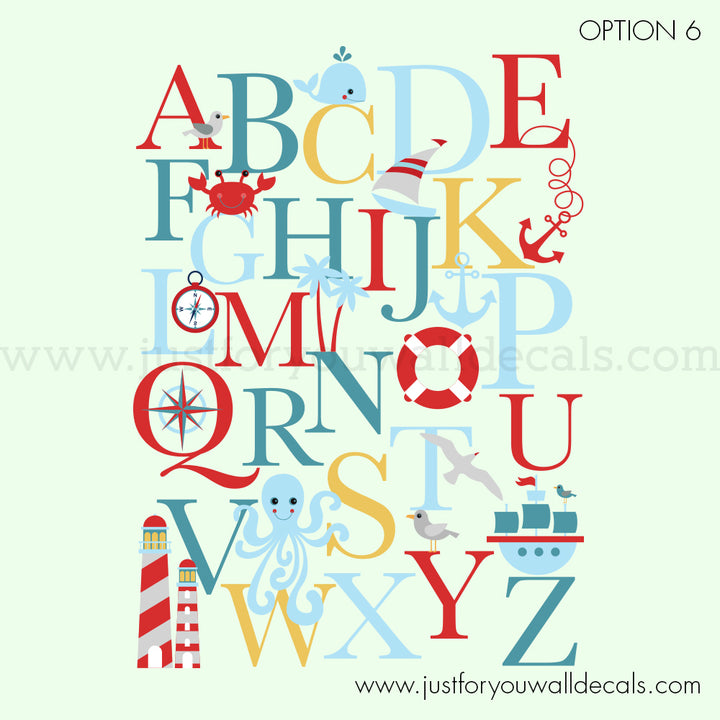 alphabet wall decal