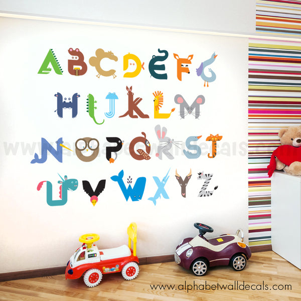 alphabet wall decal