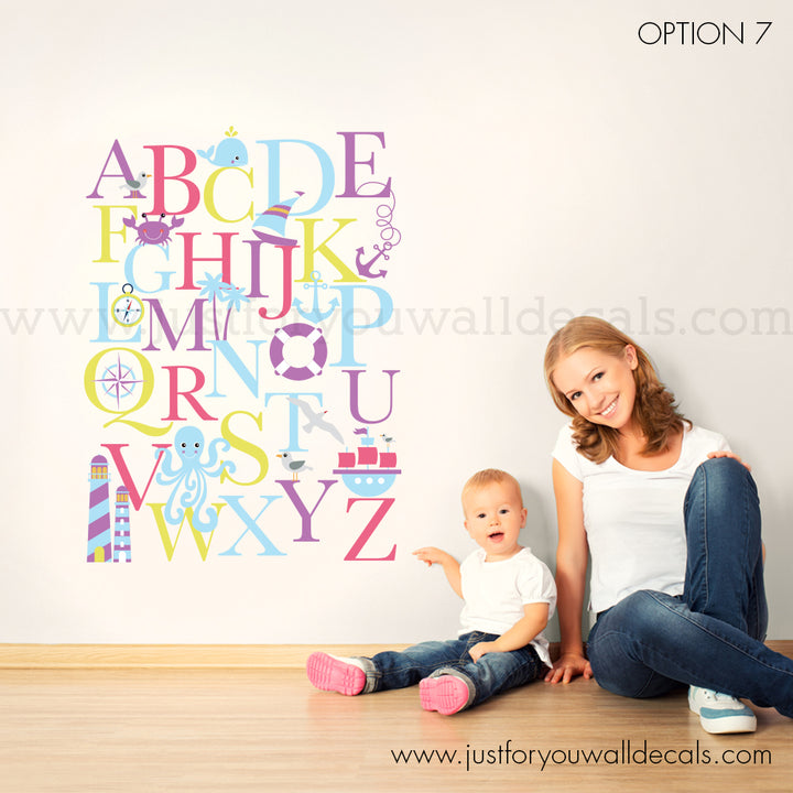 alphabet wall decal