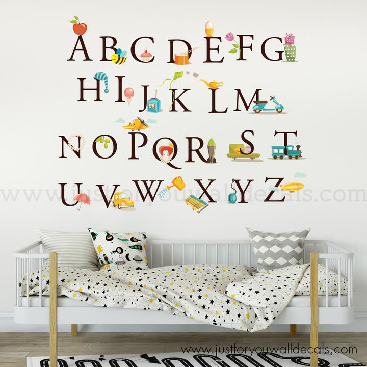 alphabet wall decals