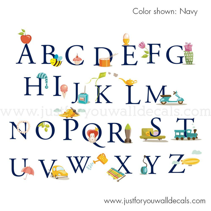 alphabet wall decals
