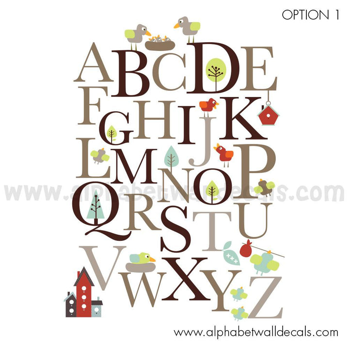 alphabet wall decal