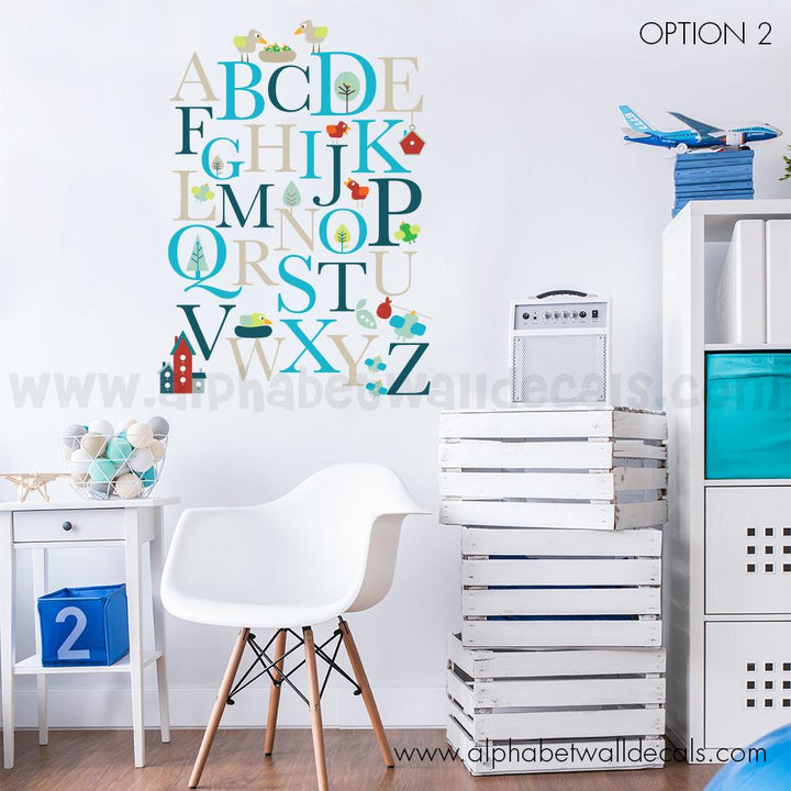 alphabet wall decal