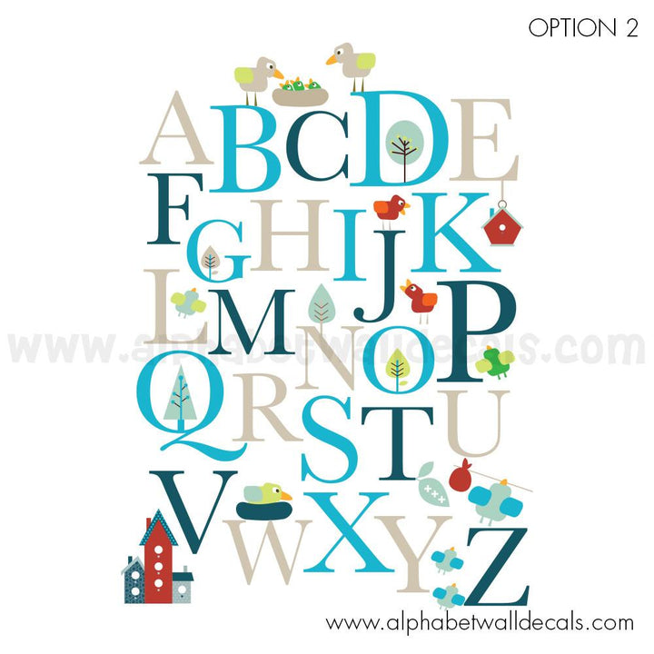 alphabet wall decal