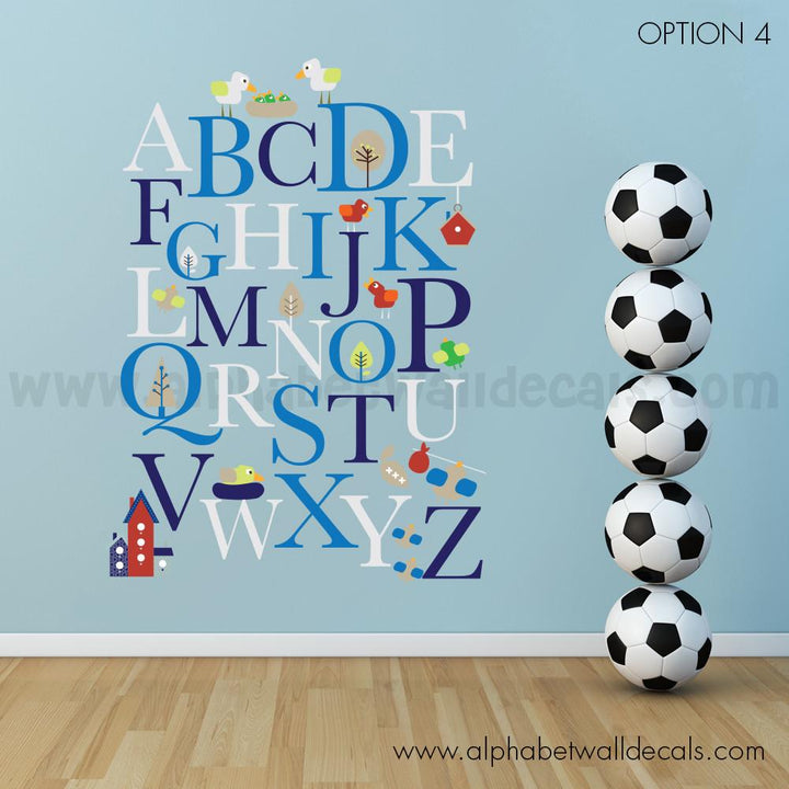 alphabet wall decal
