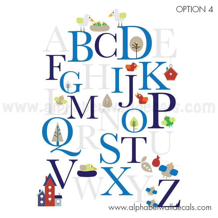 alphabet wall decal
