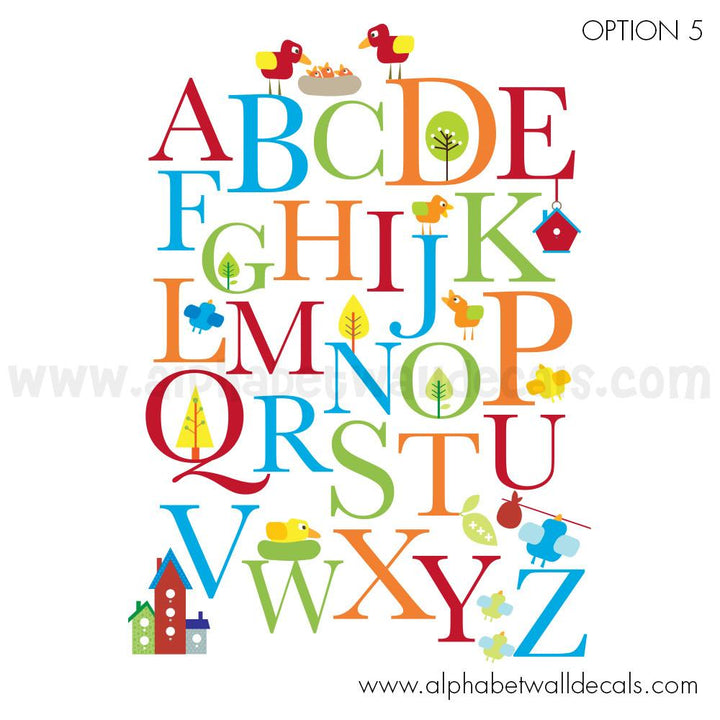 alphabet wall decal