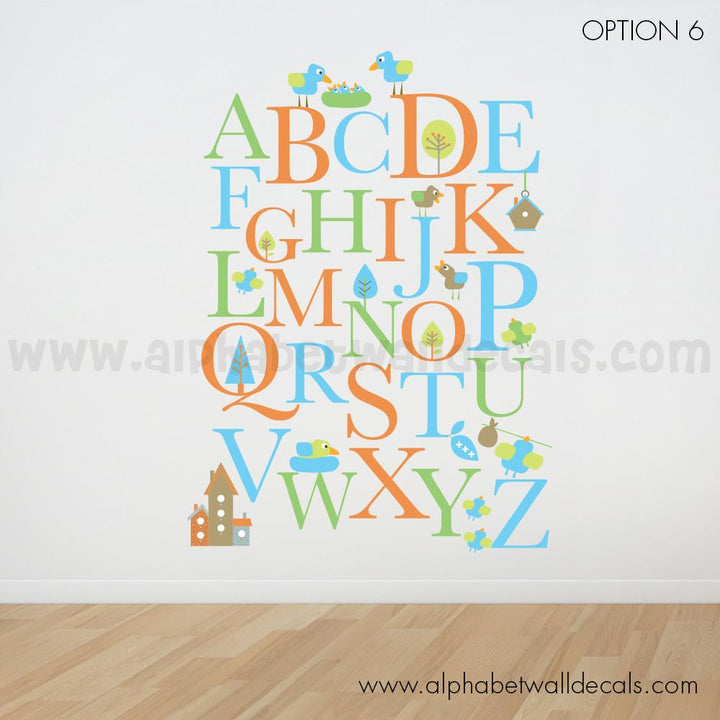 alphabet wall decal