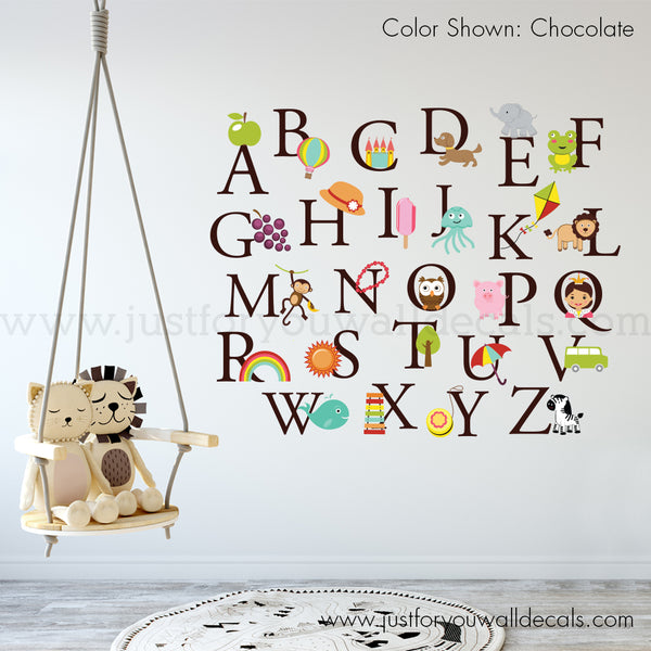 alphabet wall decal