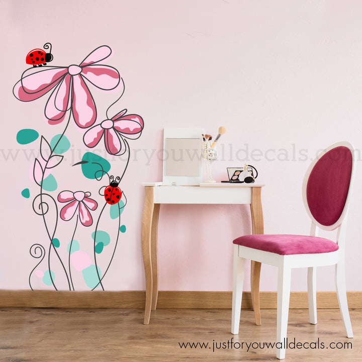 flower wall decal