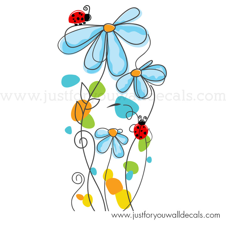 flower wall decal
