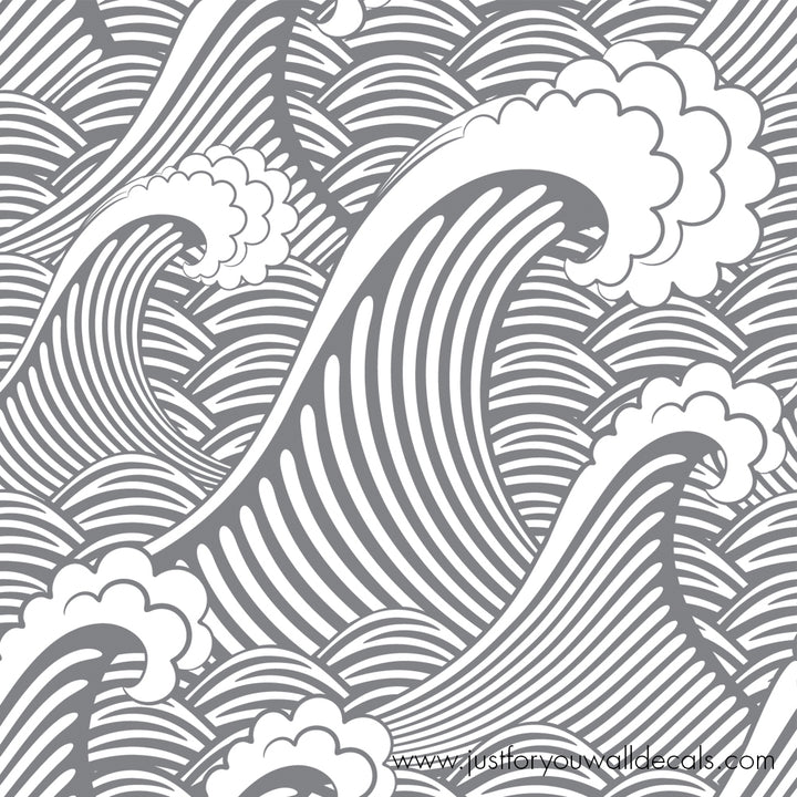 wave wallpaper, Coastal wallpaper, Wave print wallpaper, Blue nursery décor, Ocean themed wallpaper, Removable wallpaper for kids, Beach inspired bedroom, Nautical room ideas, Fun wallpaper patterns, Girls room décor, Surf theme wallpaper