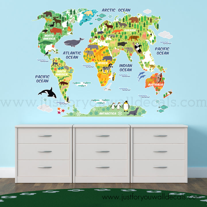 map wall decal