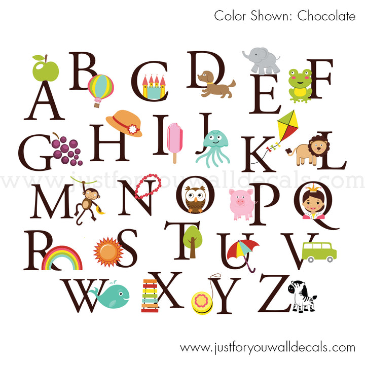 alphabet wall decal
