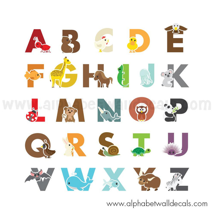 alphabet wall decals