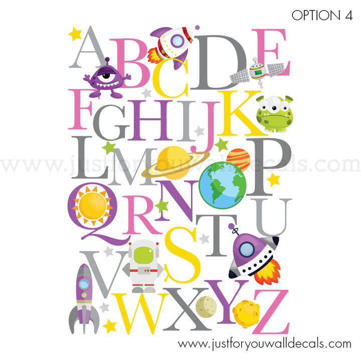 alphabet wall decal