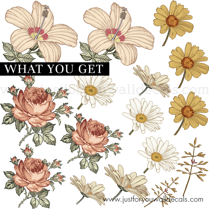 floral wall decals