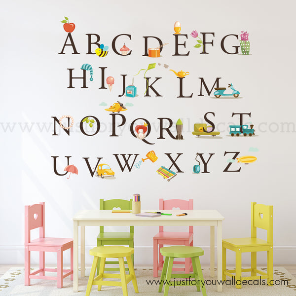 alphabet wall decal