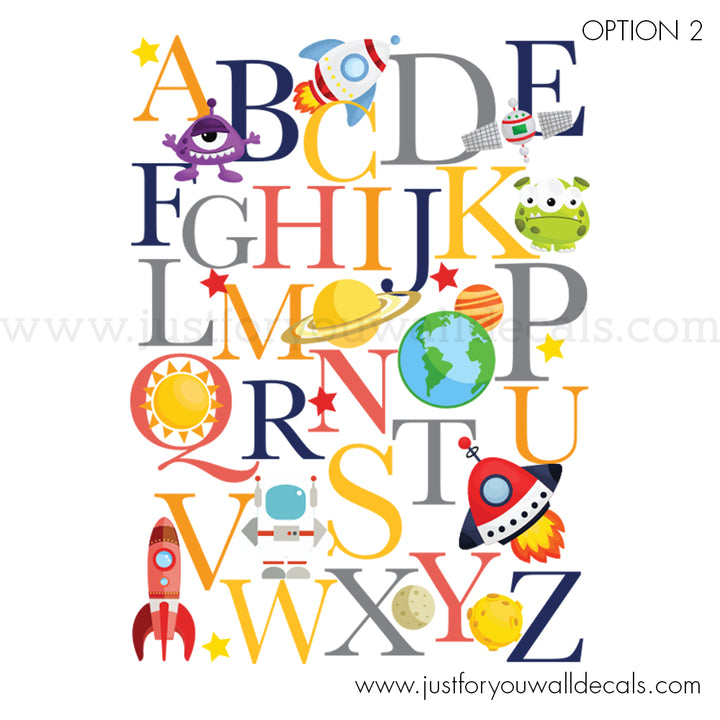 alphabet wall decal