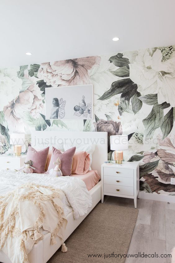 peony floral wallpaper peel and stick