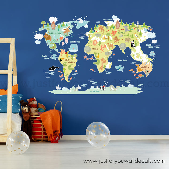 map wall decal