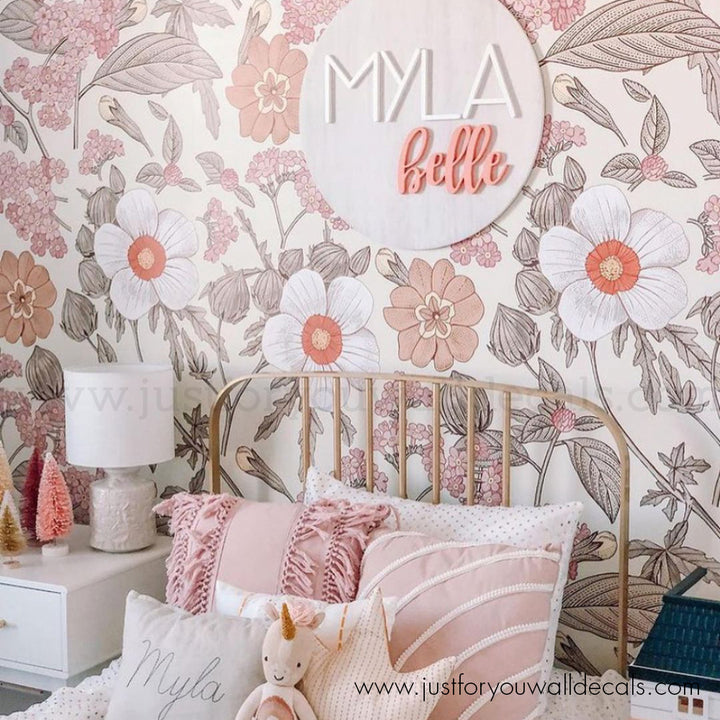 floral wallpaper peel and stick